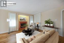 Virtually staged living room -