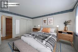 Primary bedroom virtually staged -