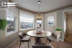 Virtually staged breakfast area -