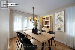 Virtually staged dining room -