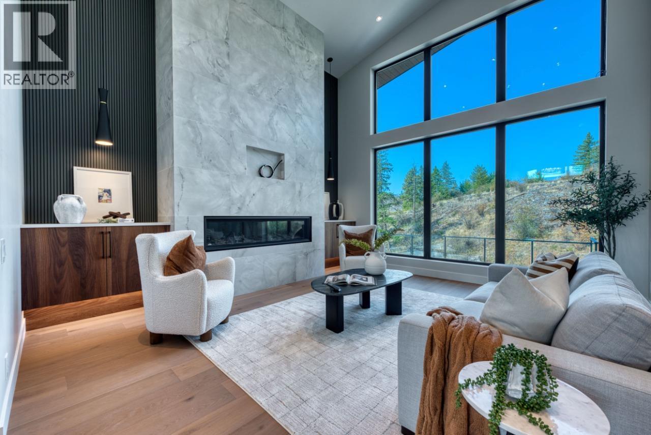 188 Wildsong Crescent, Vernon, BC - Indoor Photo Showing Living Room With Fireplace