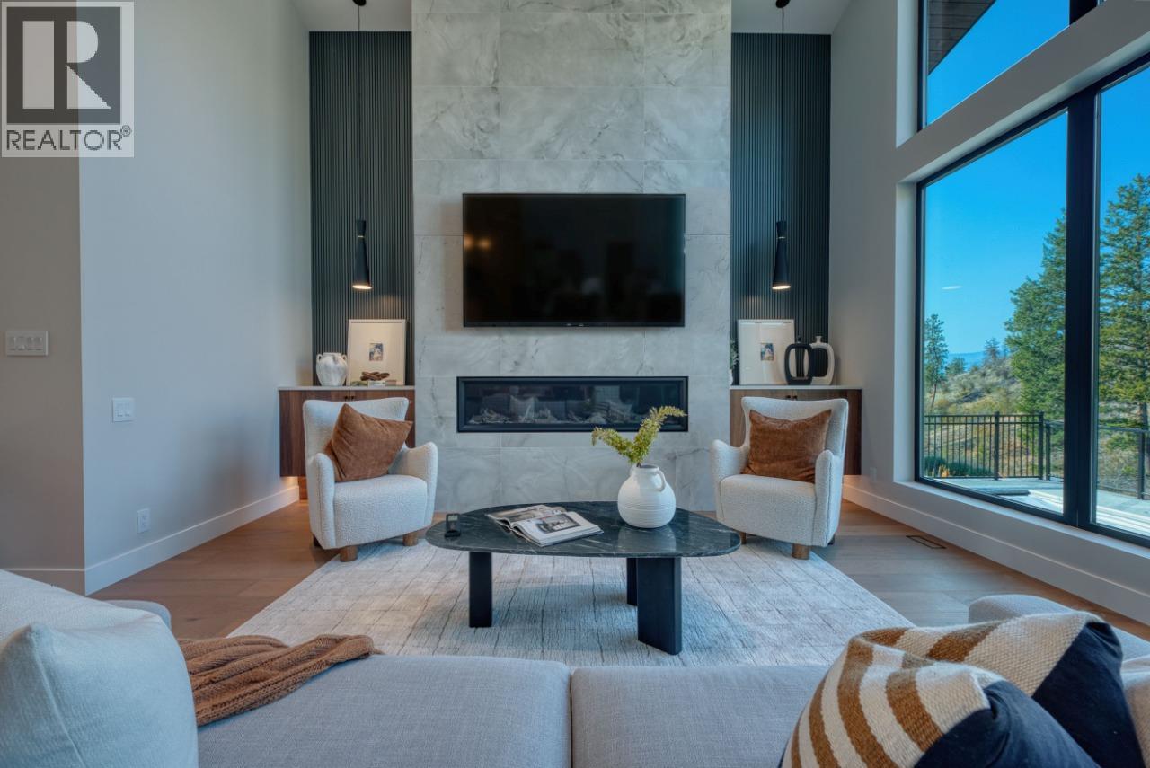 188 Wildsong Crescent, Vernon, BC - Indoor Photo Showing Living Room With Fireplace