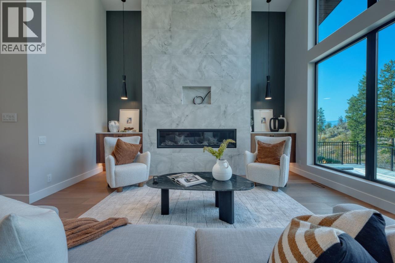 188 Wildsong Crescent, Vernon, BC - Indoor Photo Showing Living Room With Fireplace