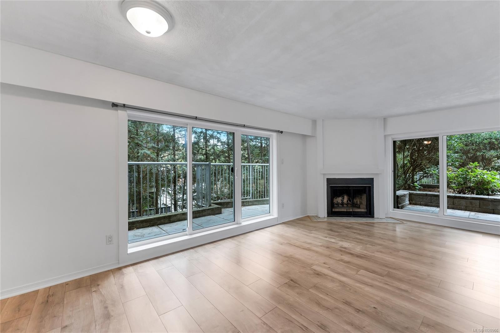 105-3277 Quadra St, Saanich, BC - Indoor Photo Showing Living Room With Fireplace