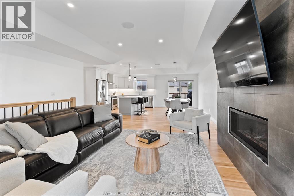 162 Summer, Belle River, ON - Indoor Photo Showing Living Room With Fireplace
