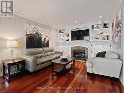 The feature wall in the living room. -