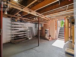 Walk up from basement to the back yard. -