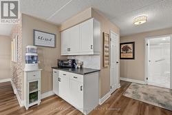 A huge coffee bar & a generous pantry -