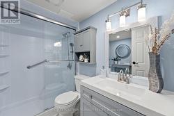 Updated washroom with glass shower -