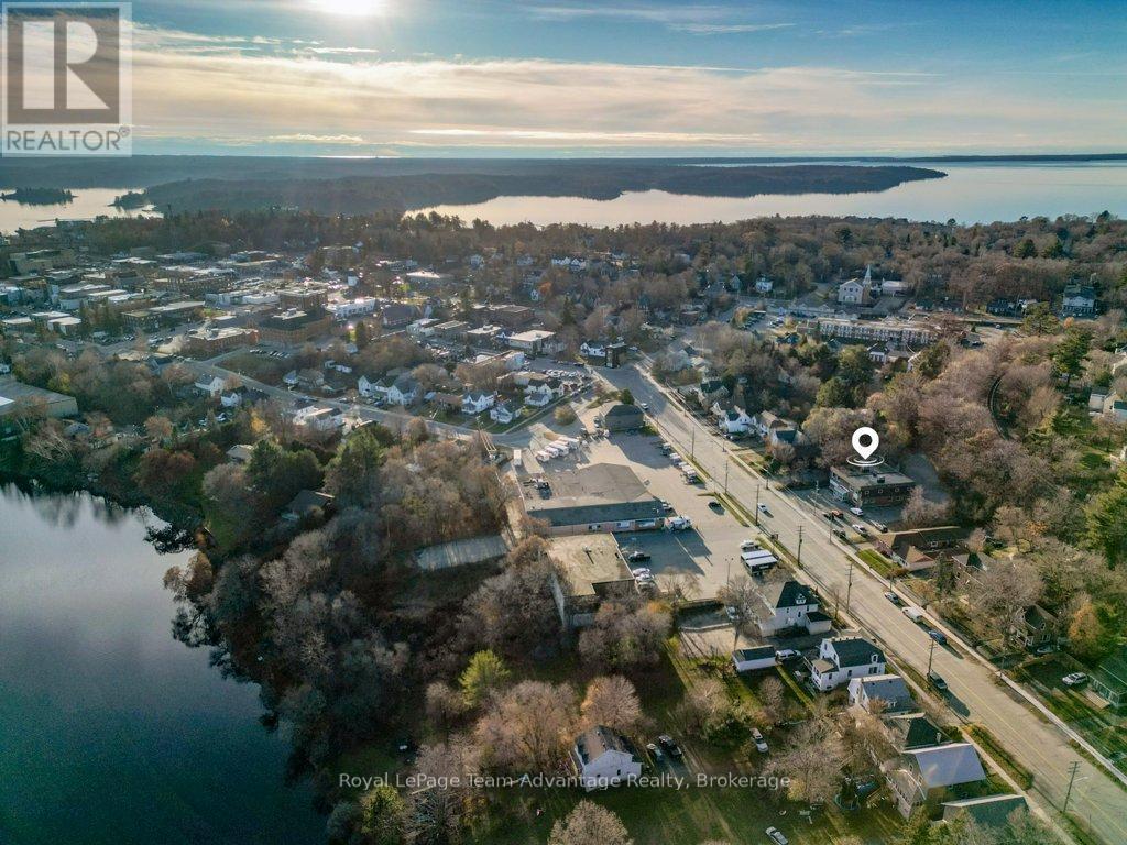 Aerial with Pin - 24 William Street, Parry Sound, ON