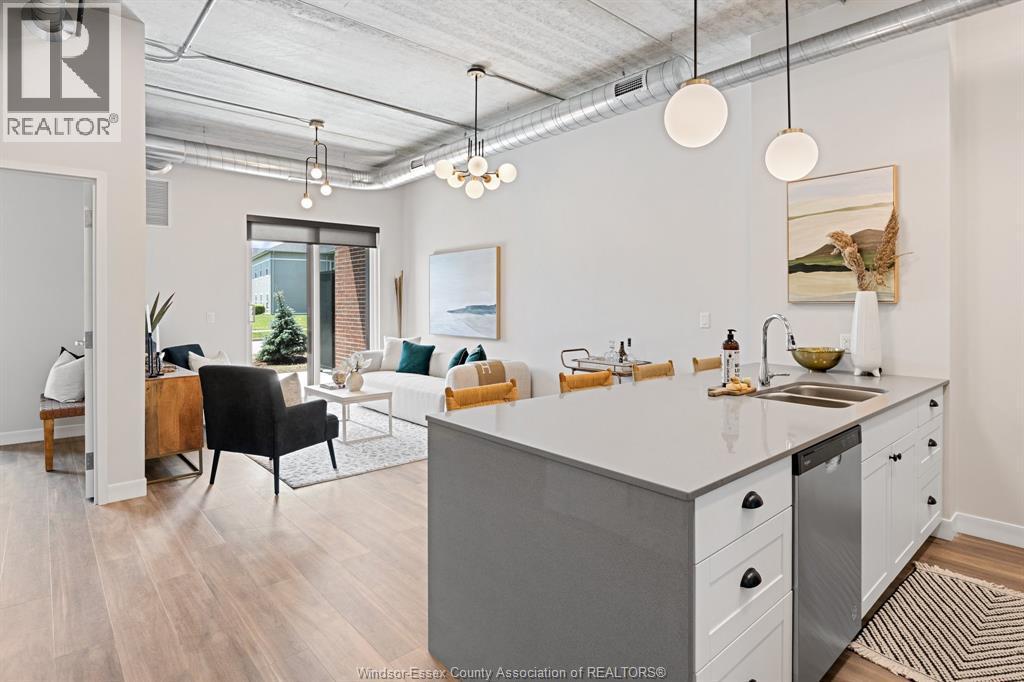 3180 Meadowbrook Lane Unit# 102, Windsor, ON - Indoor Photo Showing Kitchen With Double Sink