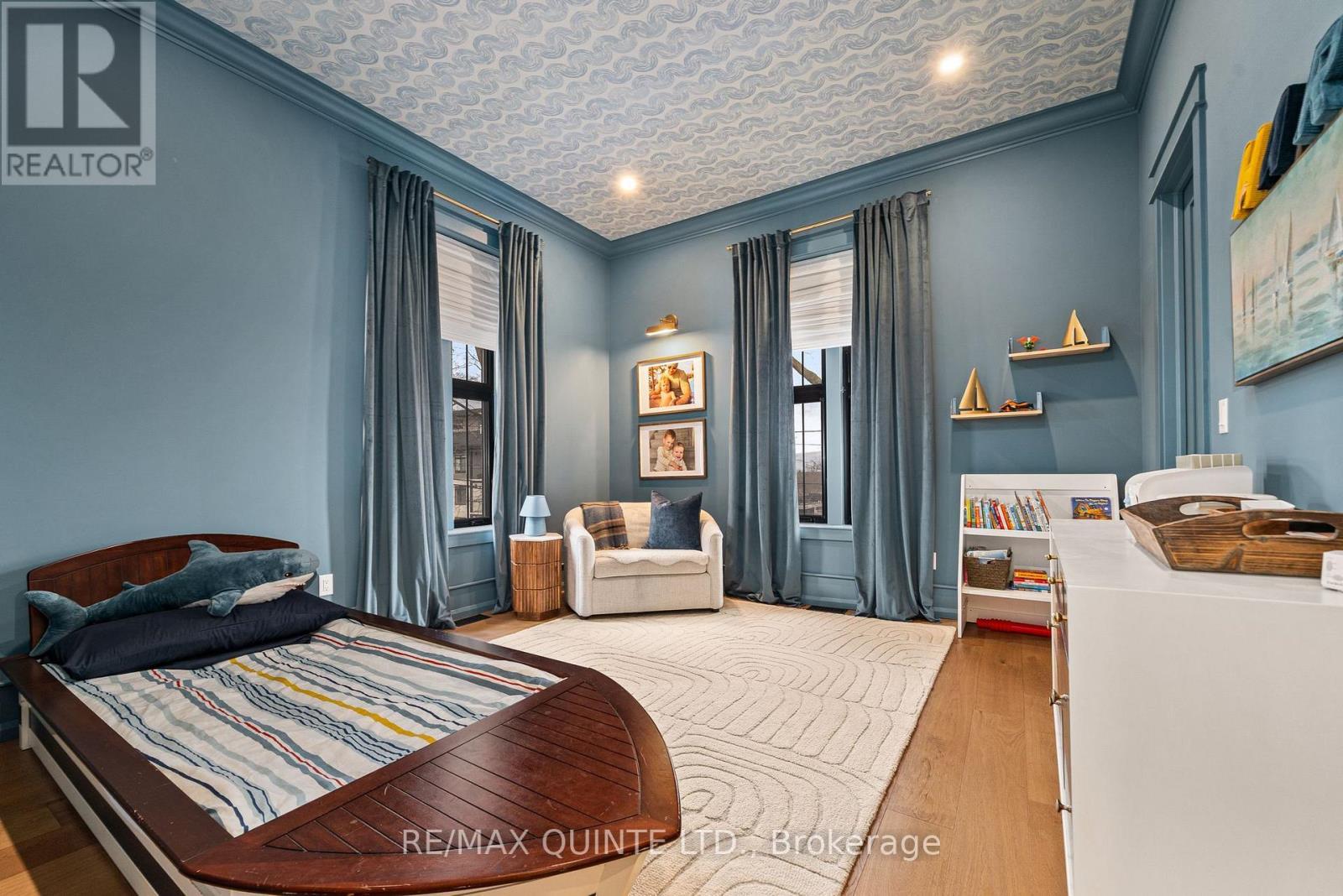 2nd Bedroom with automatic blinds - 88 Bridge Street, Prince Edward County (Picton Ward), ON - Indoor Photo Showing Bedroom