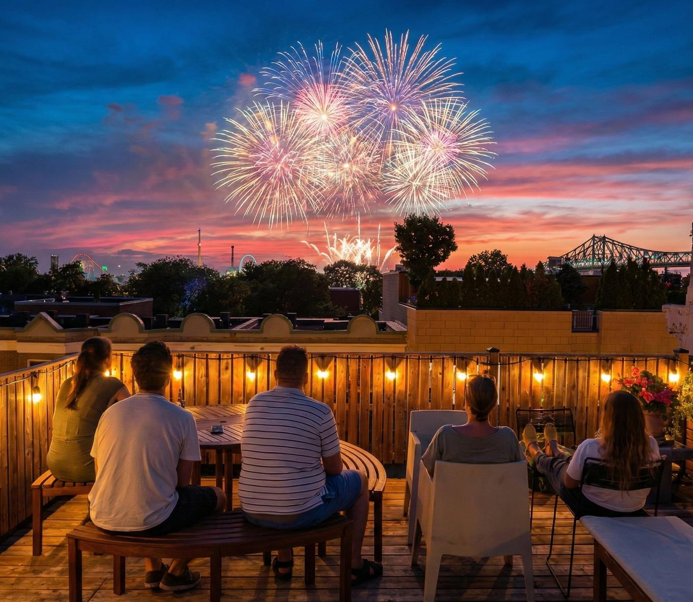 Vue - 2415 Rue Ste-Catherine E., Montréal (Ville-Marie), QC - Outdoor With Deck Patio Veranda