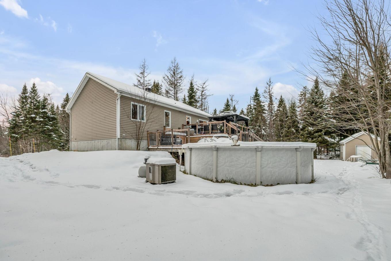 Backyard - 8 Rue Kiley, Shannon, QC - Outdoor With Above Ground Pool