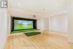 Virtually staged media room -
