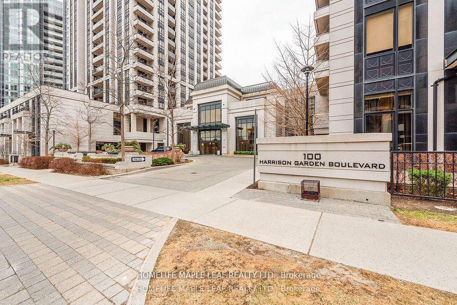 1202 - 100 Harrison Garden Boulevard, Toronto, ON - Outdoor With Facade