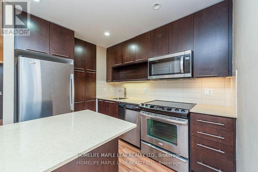 1202 - 100 Harrison Garden Boulevard, Toronto, ON - Indoor Photo Showing Kitchen With Stainless Steel Kitchen With Upgraded Kitchen