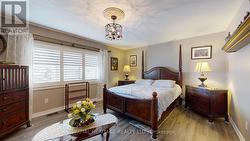 Master bedroom with oversize window -