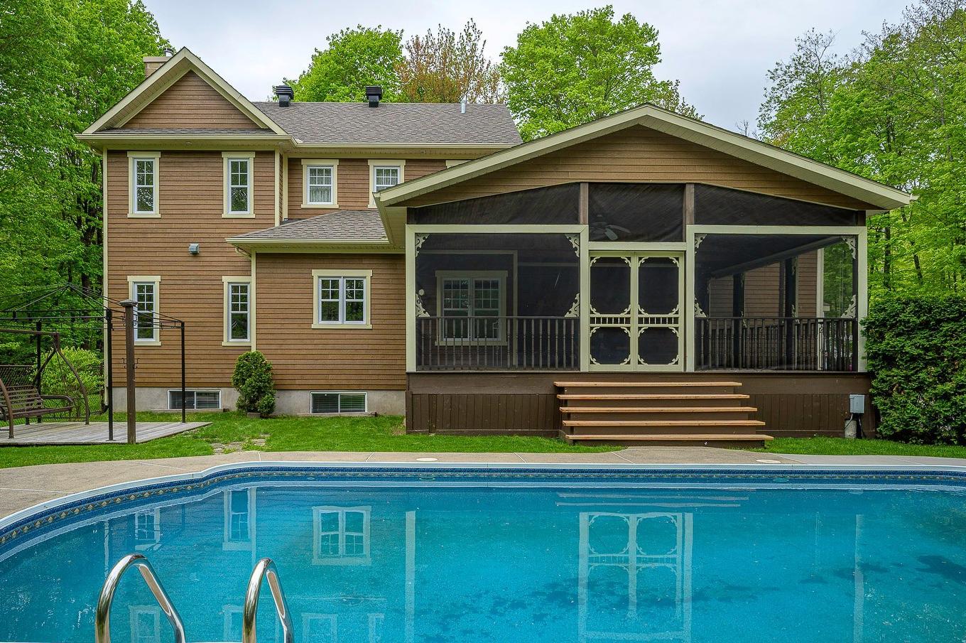 Face arrière - 746 Crois. Adèle, Prévost, QC - Outdoor With In Ground Pool With Deck Patio Veranda