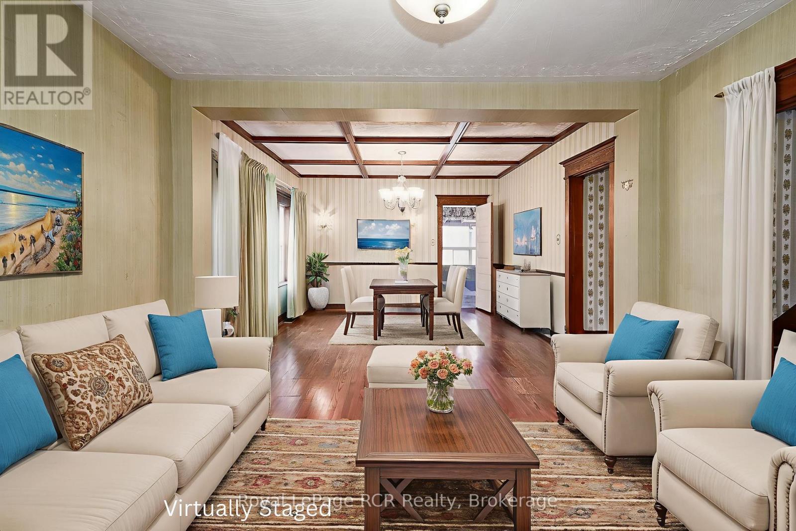 Virtually Staged - 143 Trowbridge Street W, Meaford, ON - Indoor Photo Showing Living Room