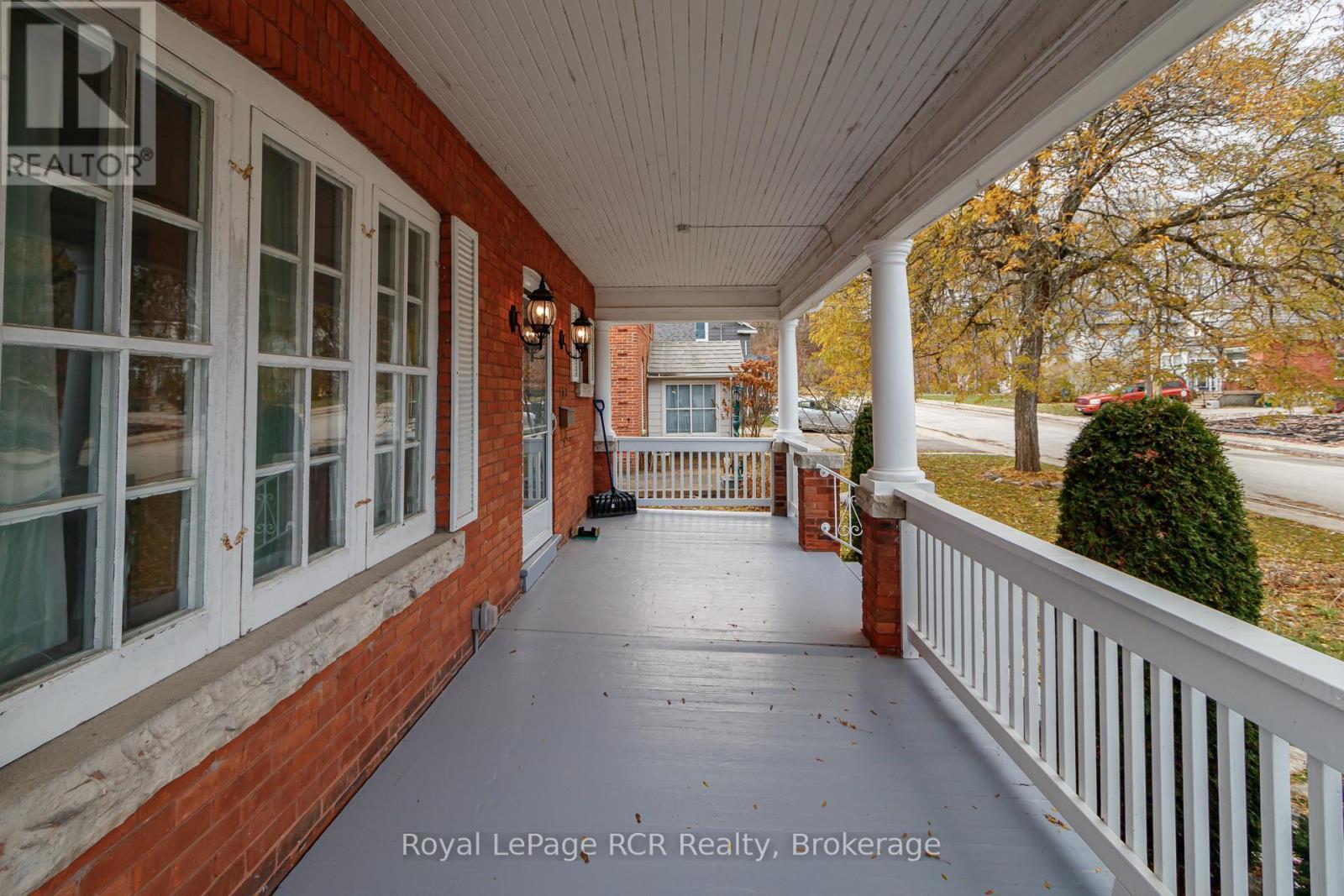 Spacious front covered porch - 143 Trowbridge Street W, Meaford, ON - Outdoor With Deck Patio Veranda With Exterior