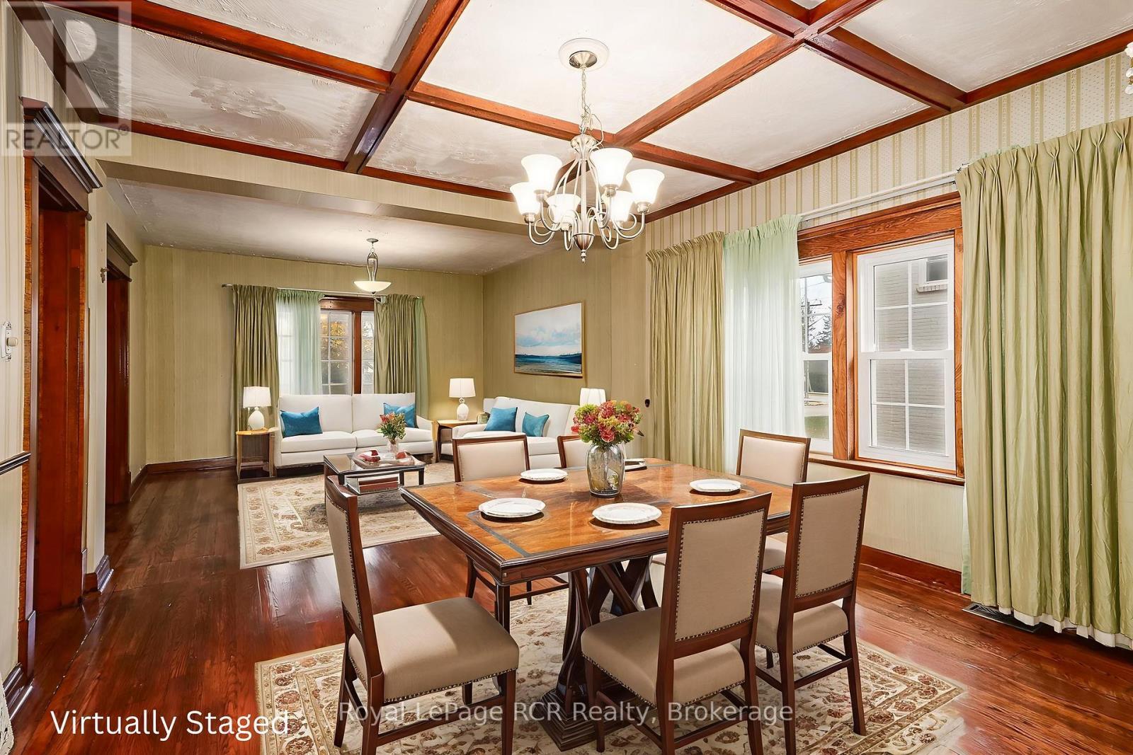 Virtually Staged - 143 Trowbridge Street W, Meaford, ON - Indoor Photo Showing Dining Room