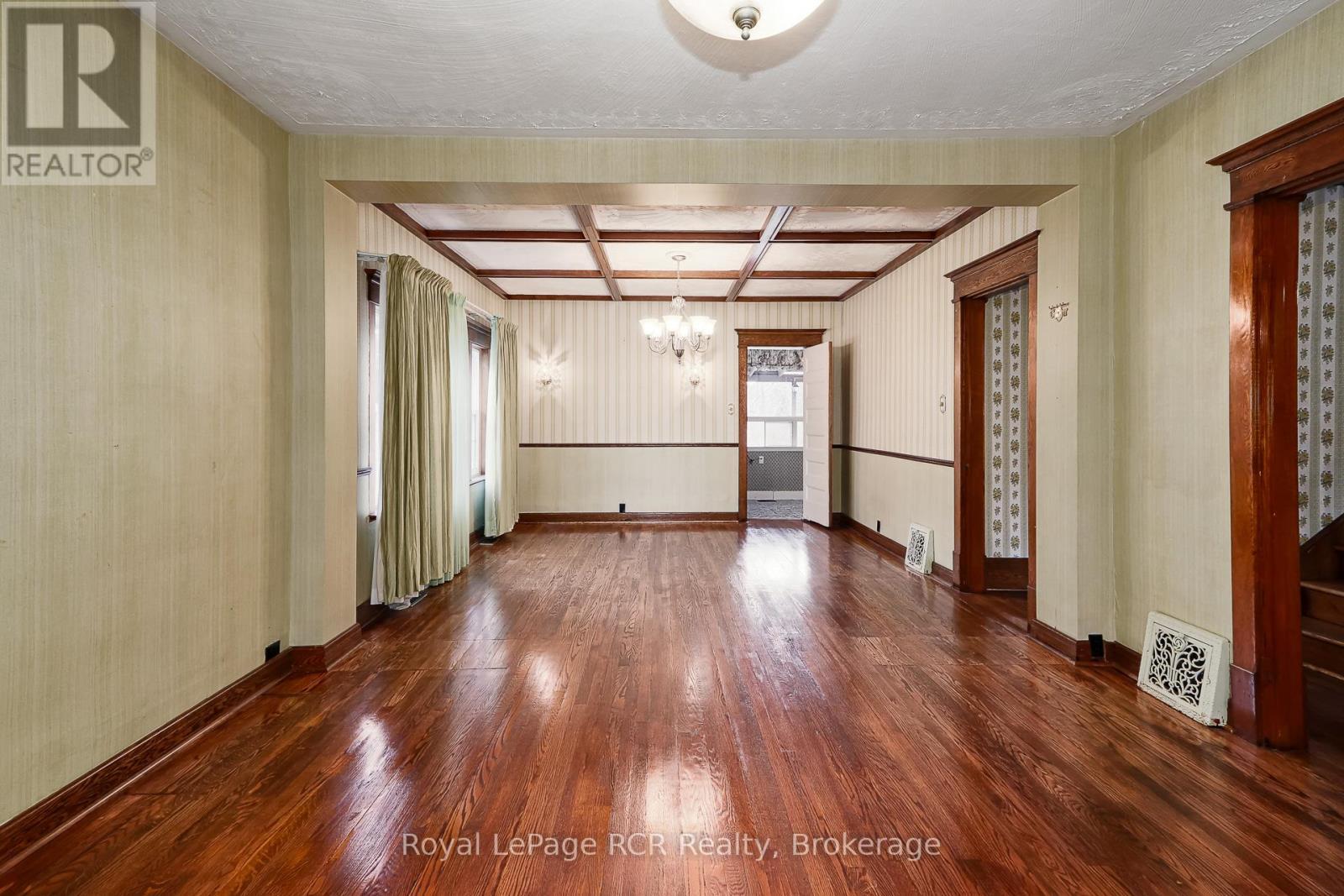 Livingroom with refinished hardwood floors - 143 Trowbridge Street W, Meaford, ON - Indoor Photo Showing Other Room