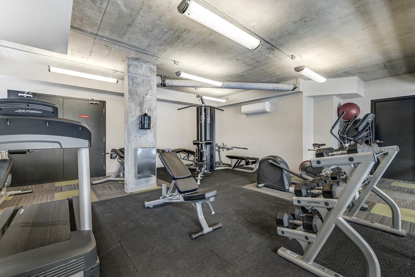 Salle d'exercice - 211-7317 Av. Victoria, Montréal (Côte-Des-Neiges/Notre-Dame-De-Grâce), QC - Indoor Photo Showing Gym Room