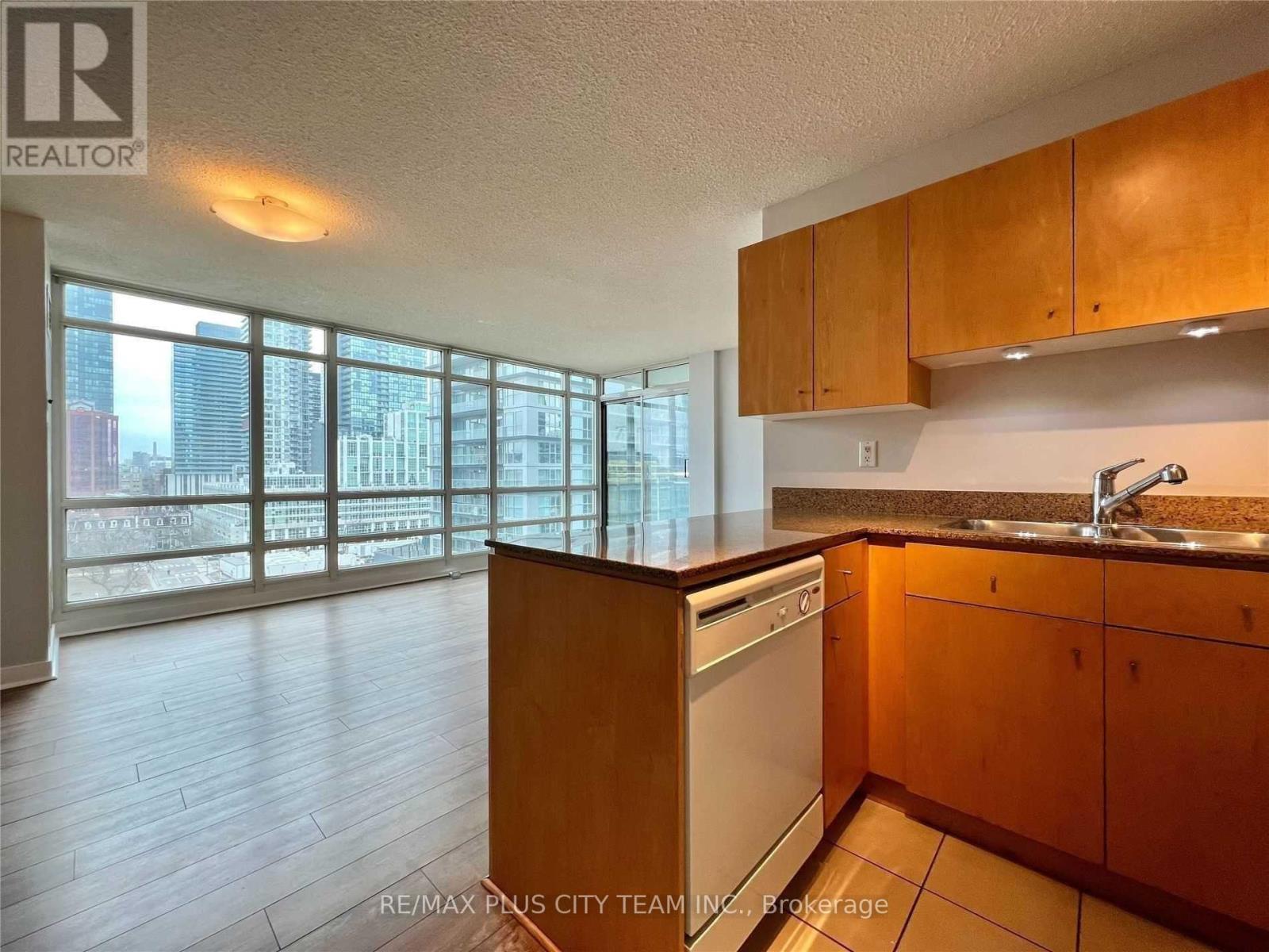 1103 - 381 Front Street W, Toronto, ON - Indoor Photo Showing Kitchen With Double Sink