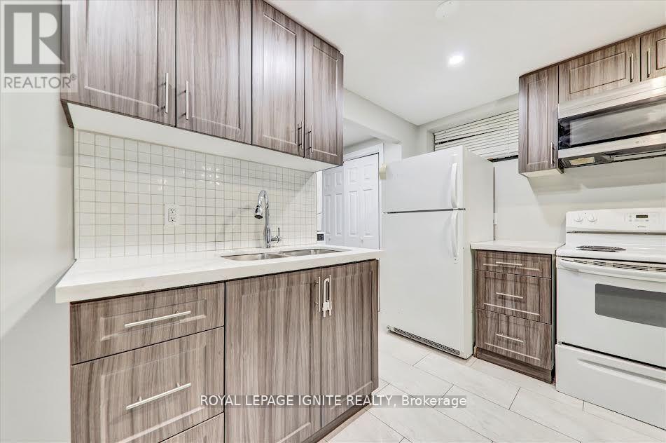 Bsmt - 36 Hillside Drive, Brampton, ON - Indoor Photo Showing Kitchen With Double Sink