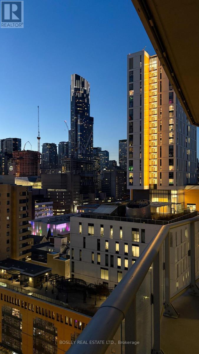 Balcony - South West View at Dusk - 1611 - 100 Dalhousie Street, Toronto, ON - Outdoor With Balcony