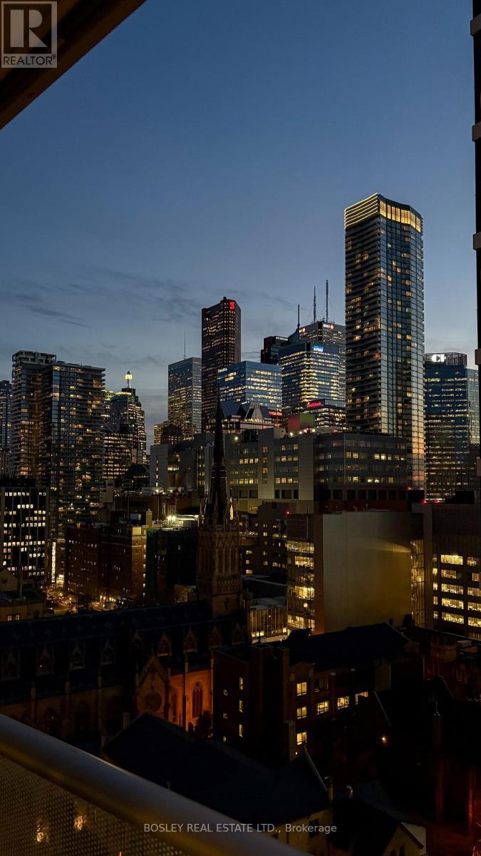 Balcony - South West View at Dusk - 1611 - 100 Dalhousie Street, Toronto, ON - Outdoor