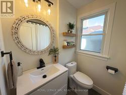 Modern boho charm in this 4pc main level bath -