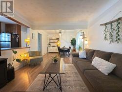 Seamless flow from living room to dining room -