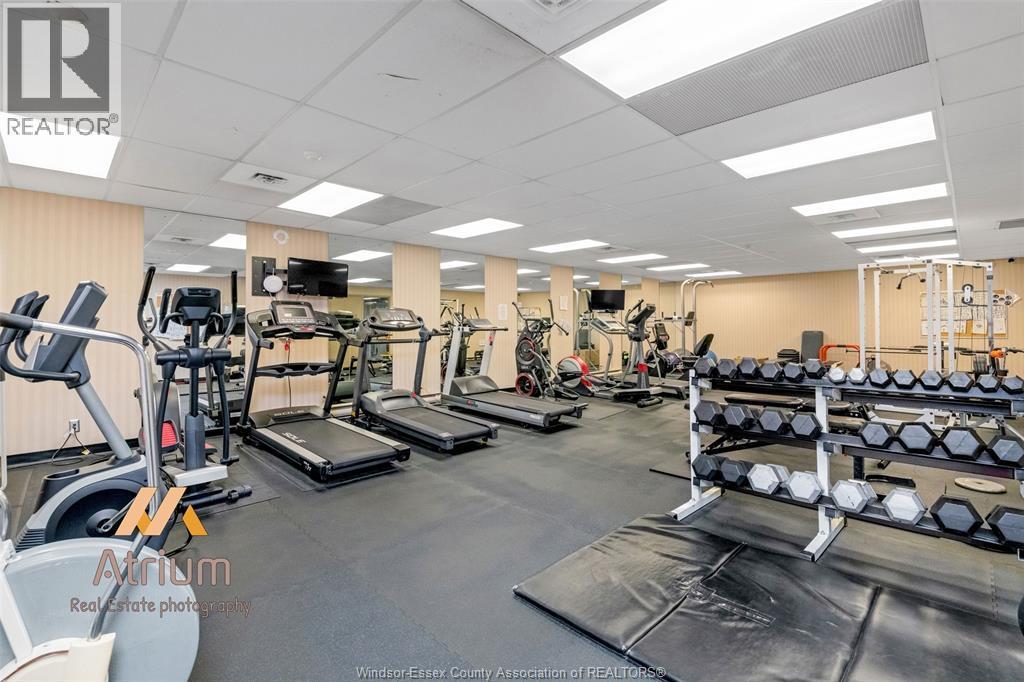 380 Pelissier Unit# 1103, Windsor, ON - Indoor Photo Showing Gym Room