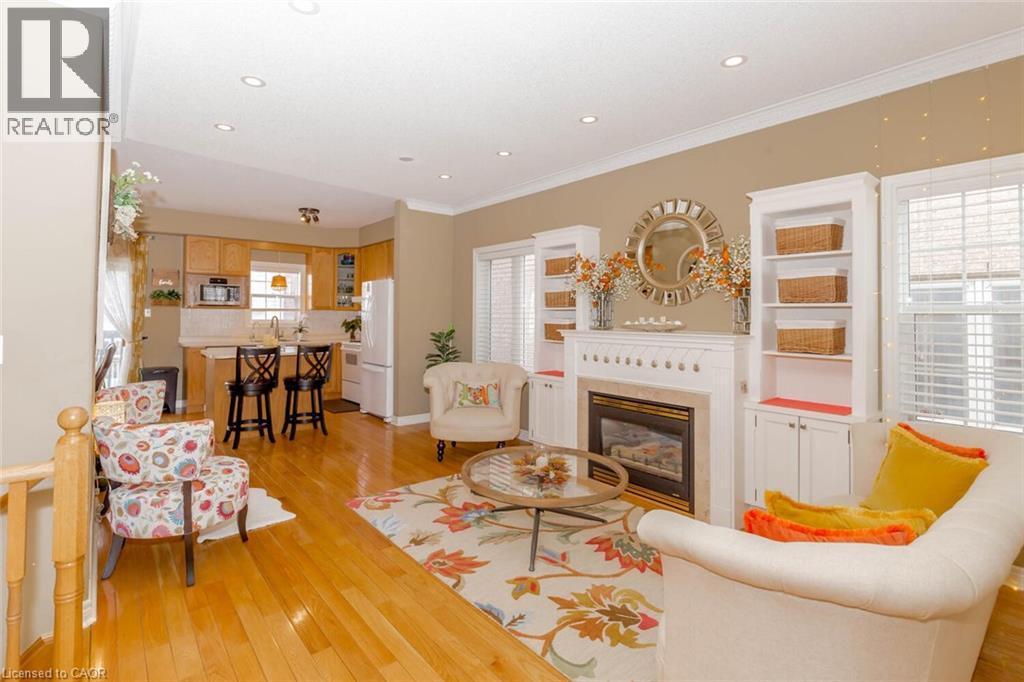 6941 Haines Artist Way, Mississauga, ON - Indoor Photo Showing Living Room With Fireplace