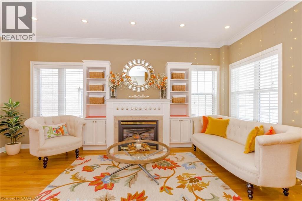6941 Haines Artist Way, Mississauga, ON - Indoor Photo Showing Living Room With Fireplace