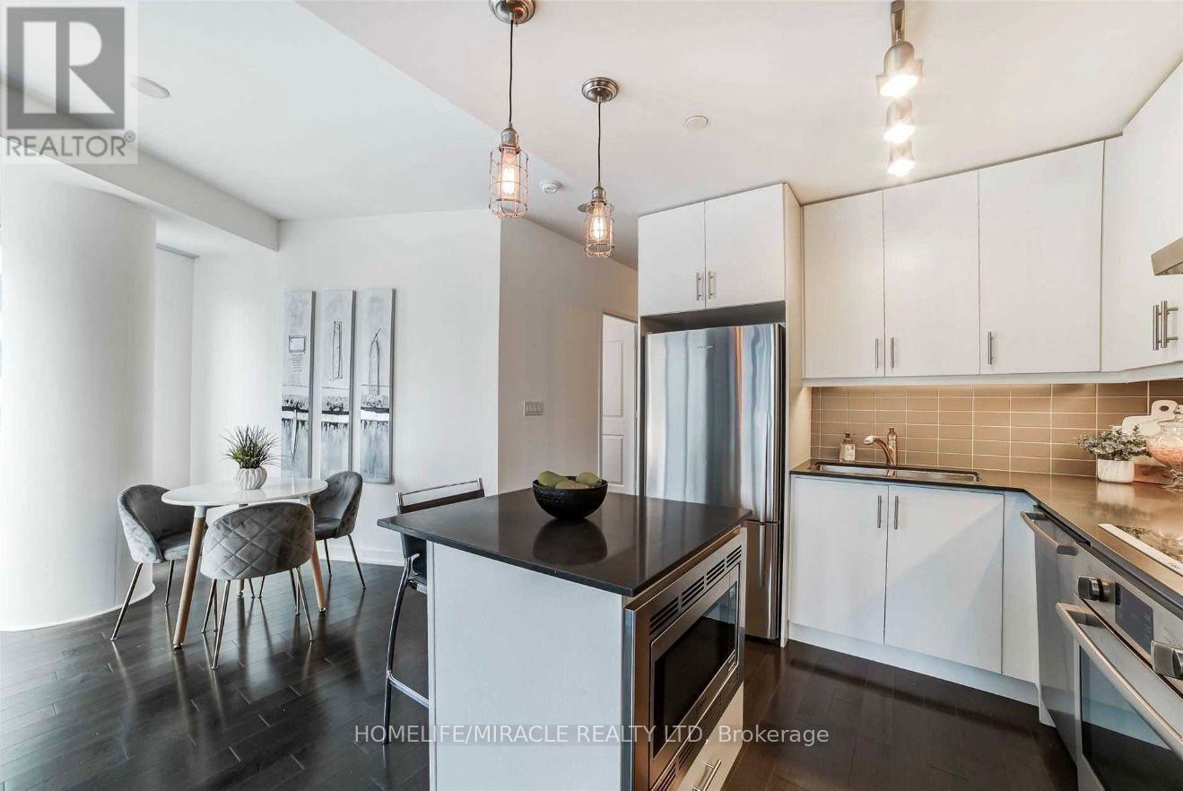 1604 - 1 The Esplanade, Toronto, ON - Indoor Photo Showing Kitchen With Stainless Steel Kitchen With Upgraded Kitchen