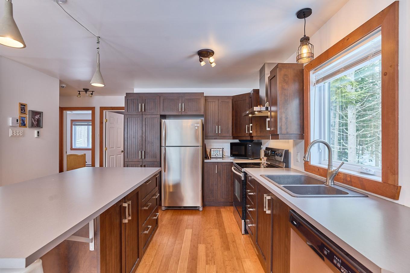 Cuisine - 21 Ch. La Chanterelle, Saint-Donat, QC - Indoor Photo Showing Kitchen With Double Sink