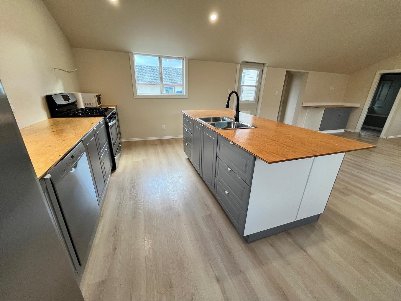 8 Elliot Street, Cochenour, ON - Indoor Photo Showing Kitchen With Double Sink