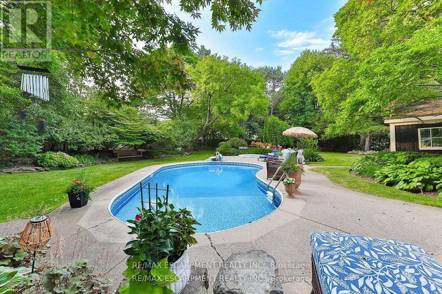 3555 Kingbird Court, Mississauga, ON - Outdoor With In Ground Pool With Backyard