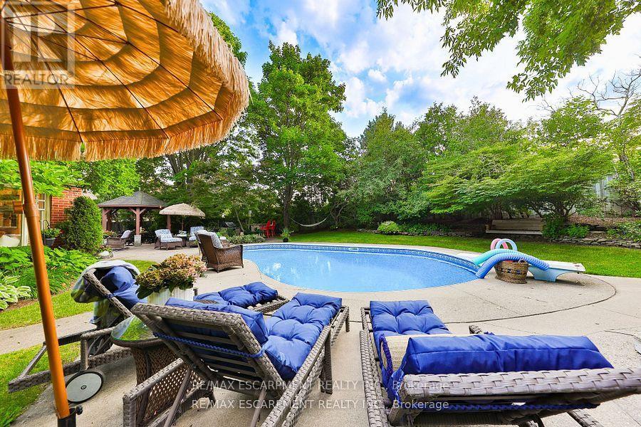 3555 Kingbird Court, Mississauga, ON - Outdoor With In Ground Pool With Backyard