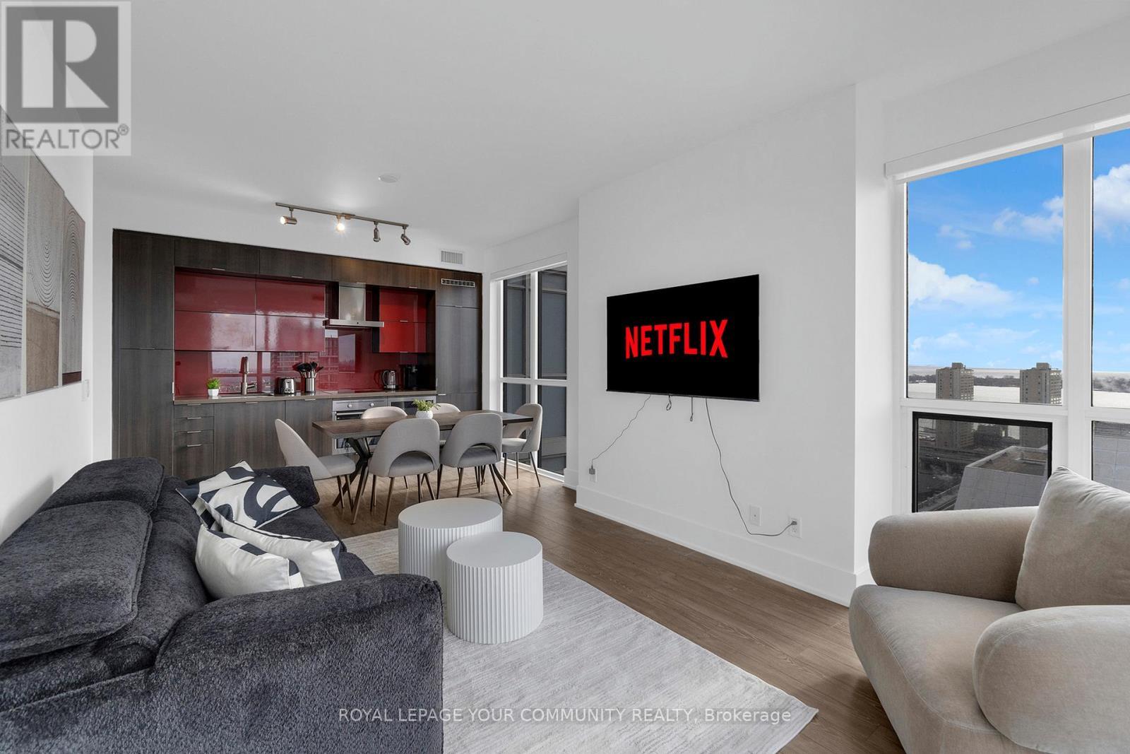 2912 - 300 Front Street, Toronto, ON - Indoor Photo Showing Living Room
