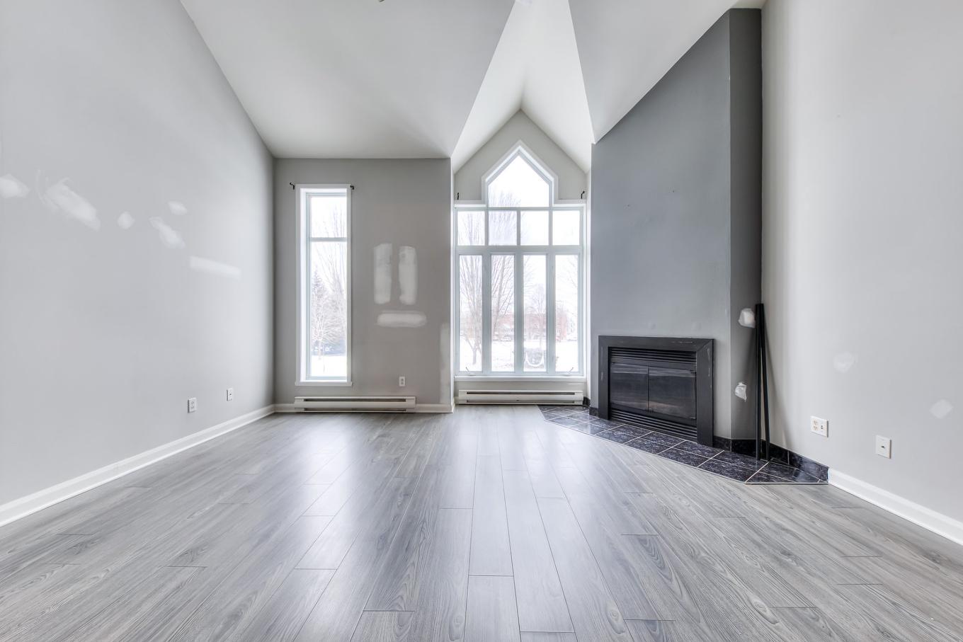 Salon - 1066 Rue De La Famille-Dubreuil, Montréal (Rivière-Des-Prairies/Pointe-Aux-Trembles), QC - Indoor Photo Showing Living Room With Fireplace