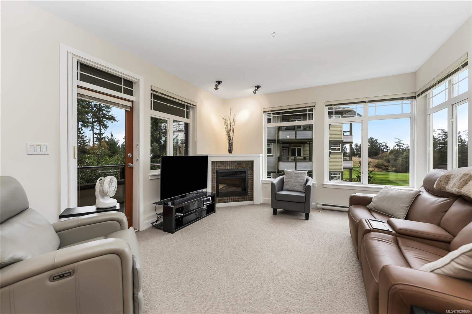 203D-1115 Craigflower Rd, Esquimalt, BC - Indoor Photo Showing Living Room With Fireplace