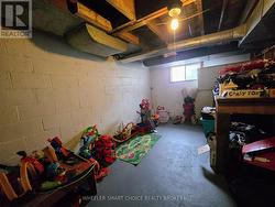 a workshop section of the basement -