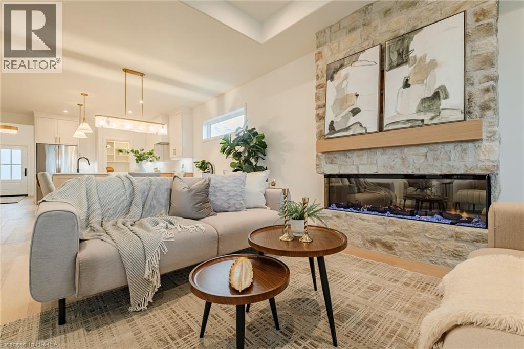51 Wild Rose Lane, St. Williams, ON - Indoor Photo Showing Living Room With Fireplace