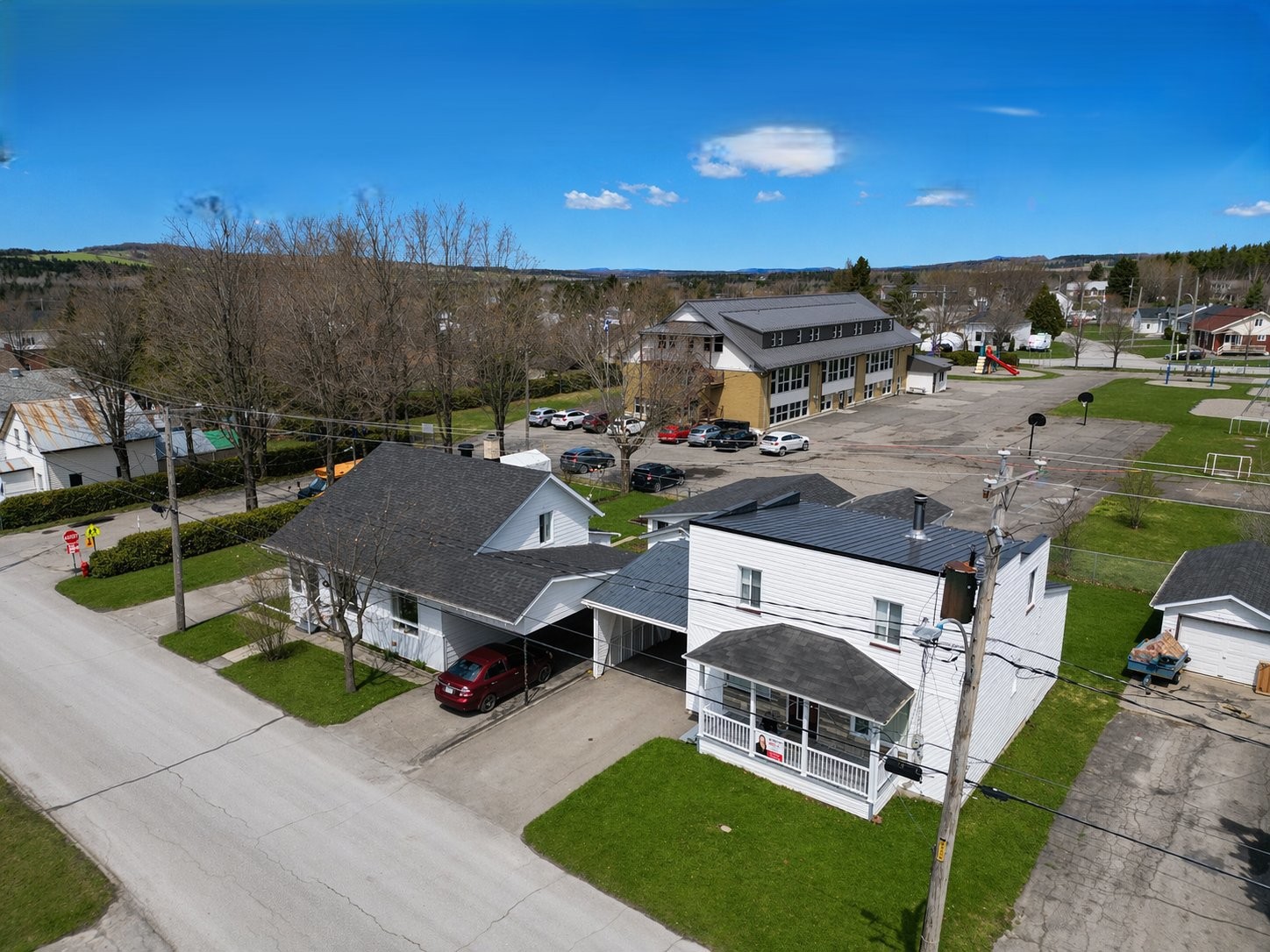 Aerial View - 132 Av. Du Domaine, Courcelles/Saint-Évariste, QC - Outdoor With View