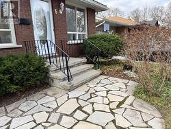Lovely flagstone front walkway -