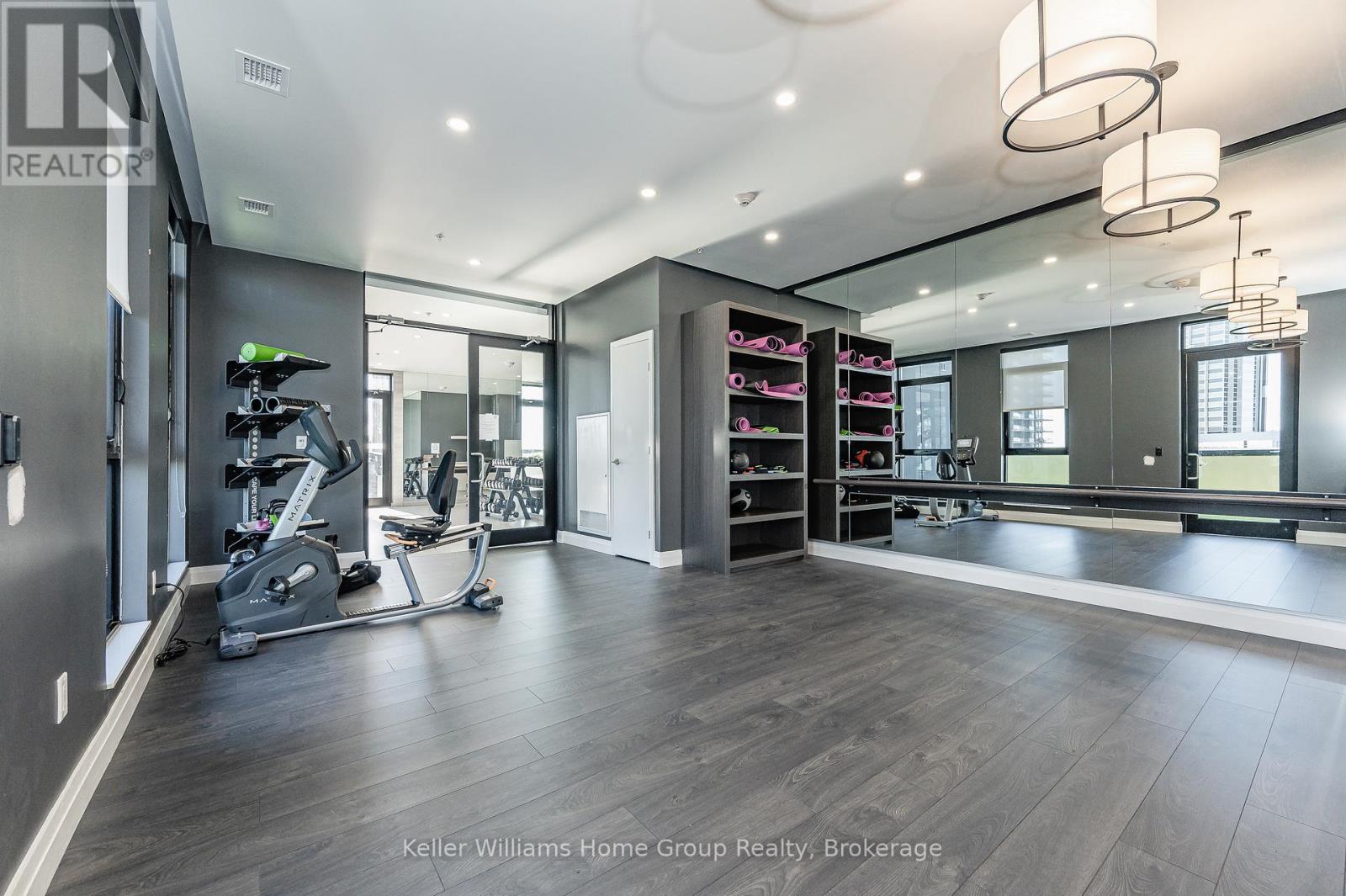 1105 - 181 King Street S, Waterloo, ON - Indoor Photo Showing Gym Room